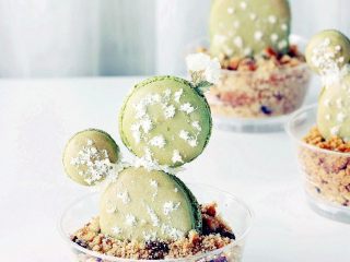 21、抹茶仙人掌马卡龙,完成了