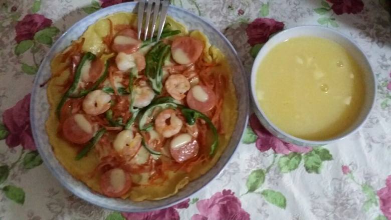 海鲜披萨蛋饼睿宝私房菜