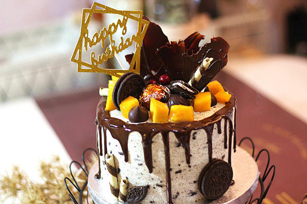 火爆ins的滴落蛋糕奥利奥咸奶油蛋糕