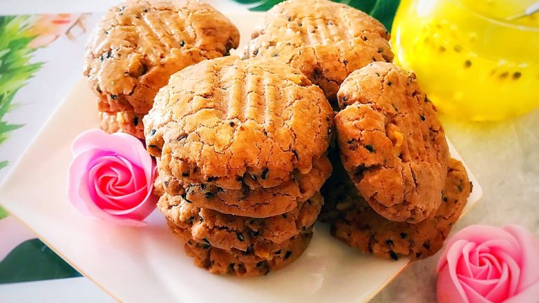 酥到掉渣黑芝麻核桃可可酥酥酥