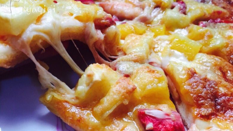 简单快速方便易做的水果披萨