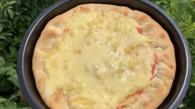 菠萝芝士卷边披萨10寸量