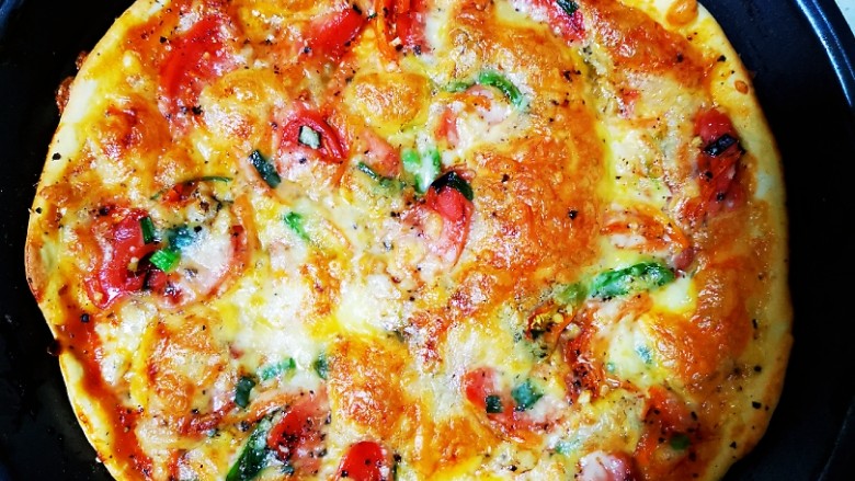 自制薄底披萨味道绝了