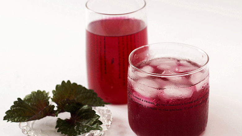 夏日冰饮紫苏柠檬汁