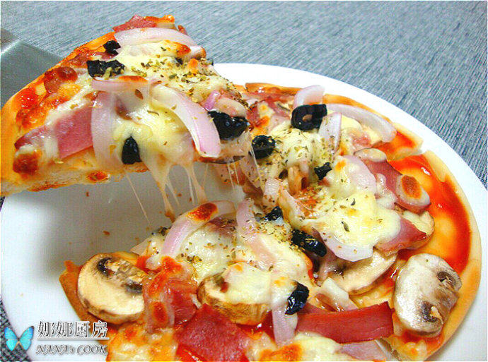 培根时蔬披萨