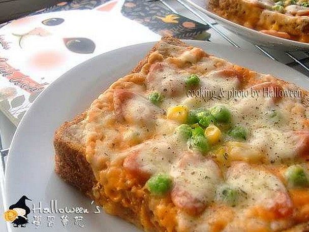 茄汁奶油吐司披萨