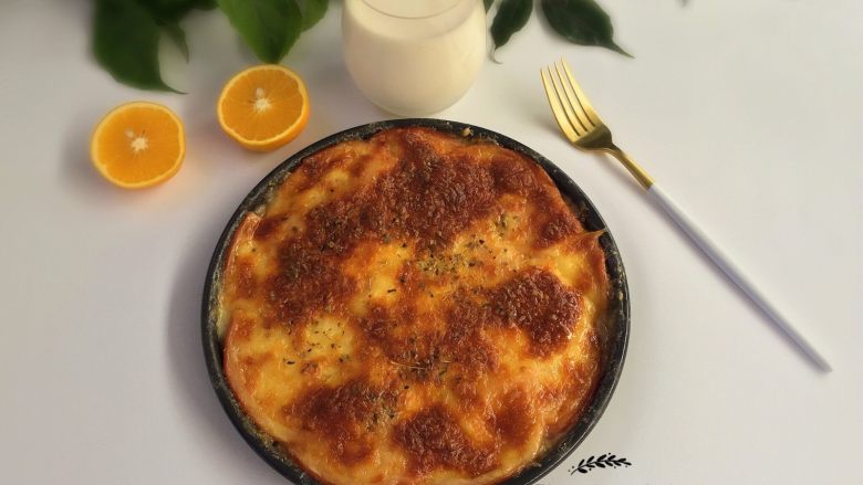 火腿芝士烤土豆片