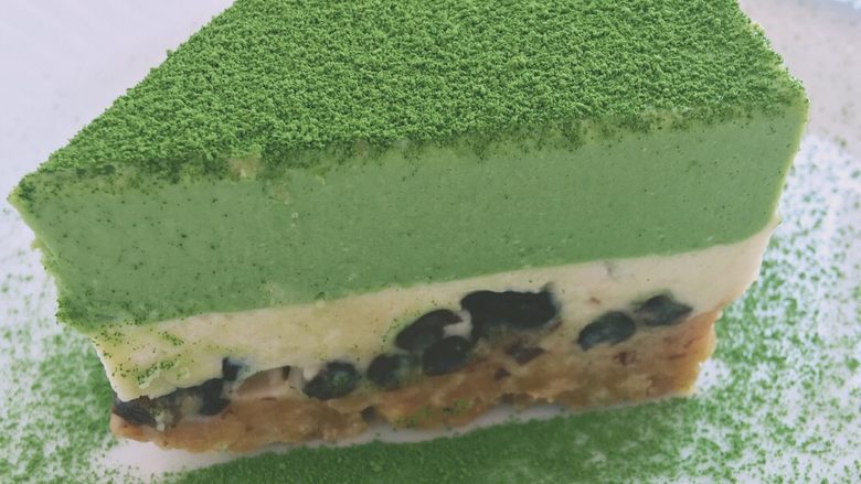 抹茶红豆冻芝士