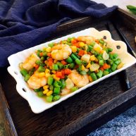 四季豆时蔬丁虾仁小炒