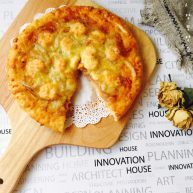 简单好吃的培根虾仁披萨