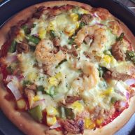 鲜虾牛肉披萨简易版