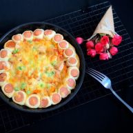 猪五花肉花边披萨