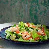 鲜虾胡柚沙拉
