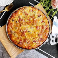 冬至美食培根蘑菇披萨