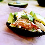 感恩节食谱牛油果烤鸡肉酸奶酪沙拉