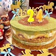 抹茶双味芝士生日蛋糕