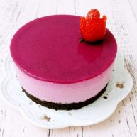 免烤快手高颜值的甜点——火龙果慕斯蛋糕