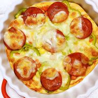 培根卷大虾披萨