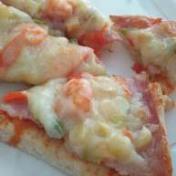 培根虾仁披萨