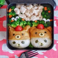 卡通睡帽小熊便当「13」