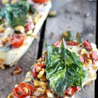 田园蔬菜法式面包披萨