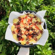 芝心土豆泥素菜披萨