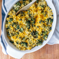 芝士烤西兰花小米