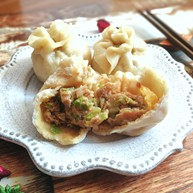 中式点心钱袋白菜肉包