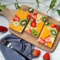 开放式果缤纷三明治