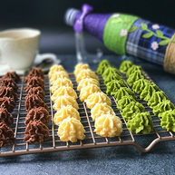 网红甜品网红三色曲奇