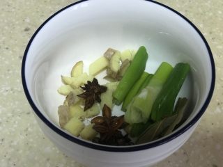 5、四川版????黄焖鸡,姜、大葱、八角、香叶、花椒