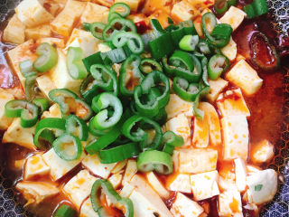 9、红烧豆腐,放大葱末