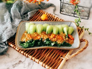 16、蒜蓉小油菜,很香 下饭