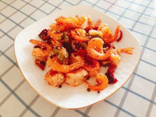 21、香甜辣味虾-年夜饭、宴请菜,成品图。