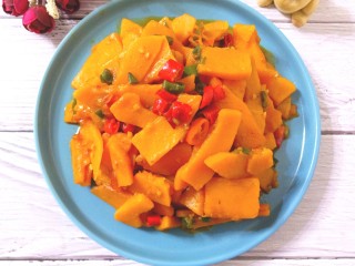 13、辣炒南瓜片,成品图