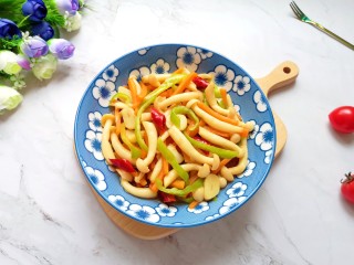 16、素炒白玉菇,简单又好吃的菌菇小炒菜。