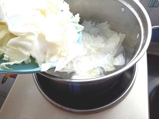 6、耗油木耳炒白菜,水开下白菜焯水，焯20秒即可捞出，过凉水。