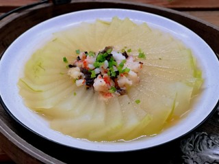 13、虾蓉蒸冬瓜,近看，超级好吃，喜欢的做起来。