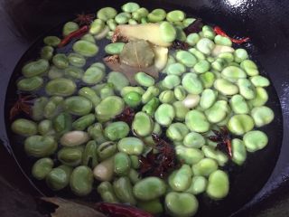 10、五香蚕豆,加入适量的水，没过蚕豆