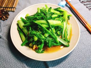 12、绿色美食蒜蓉菜苔,家常口味！欢一起探讨美食制作！