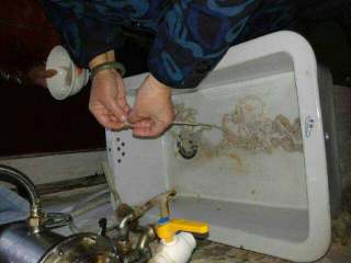 3、四川香肠,妈妈在洗干净肠衣