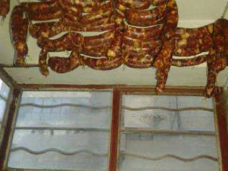 7、四川香肠,开始晾。。。