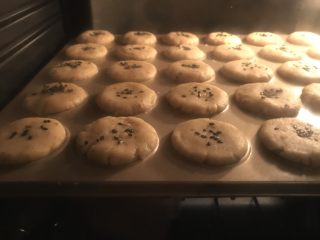 10、椒盐小桃酥,烤箱上下火预热175度，放入中层，烤16分钟。