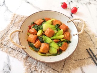 13、油菜豆腐,很好吃的下饭菜。