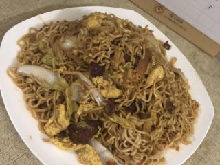 17、四川辣肠炒面,完成、味道棒棒的