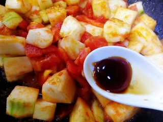 11、番茄烧冬瓜,来点蚝油。