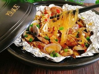 22、锡纸蒜香花蛤粉丝,成品图