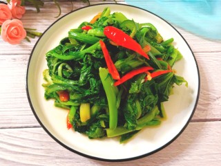 14、辣炒菜苔,成品图