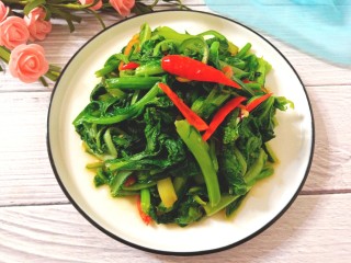 15、辣炒菜苔,成品图