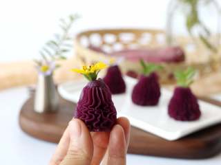 16、奶香紫薯泥,立体感很好的紫薯泥